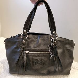 Coach Black Leather Hobo Bag